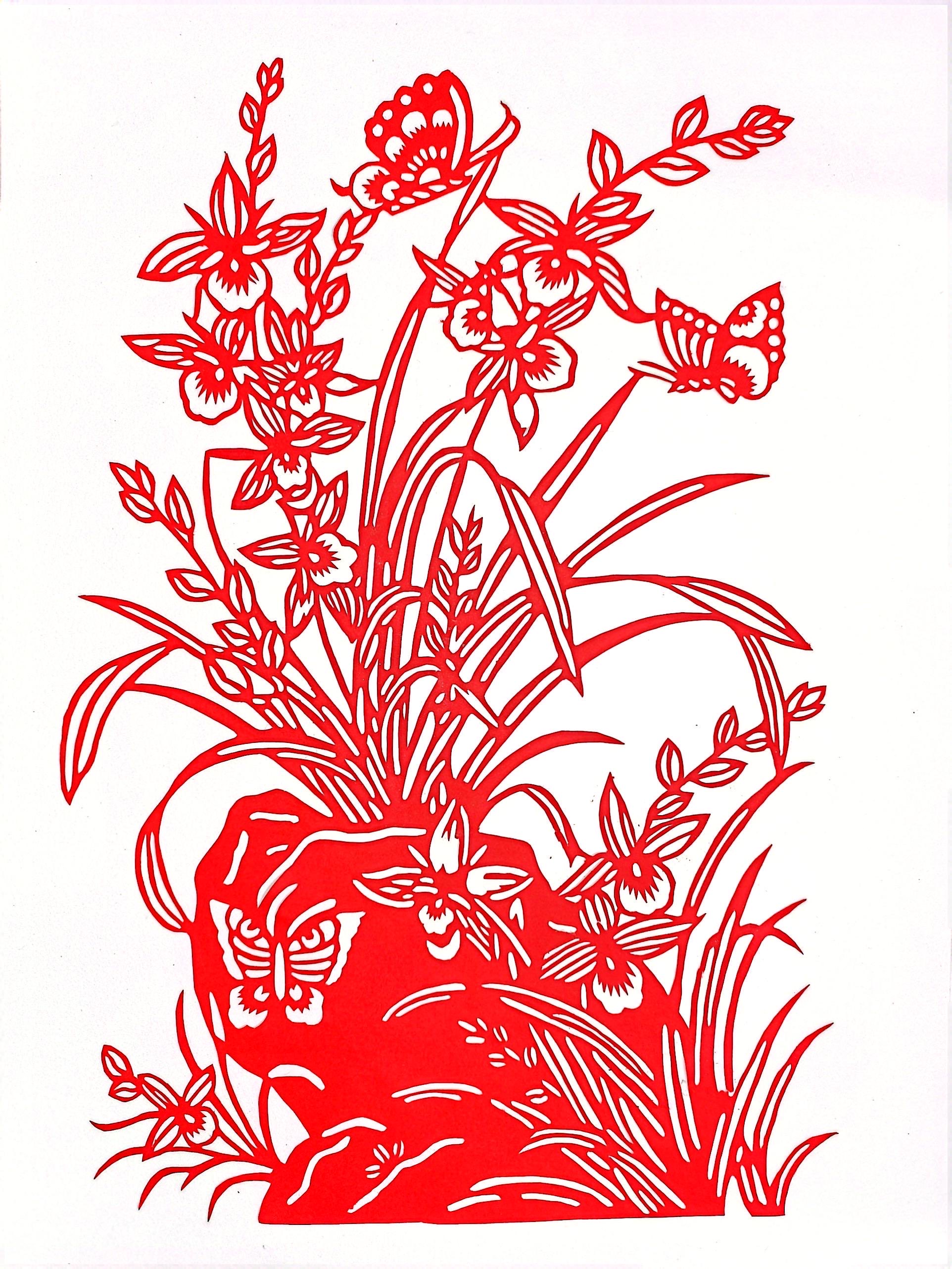 鏤紙四君子,廉韻入畫來 鏤紙四君子,廉韻入畫來